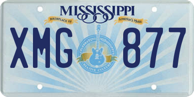 MS license plate XMG877