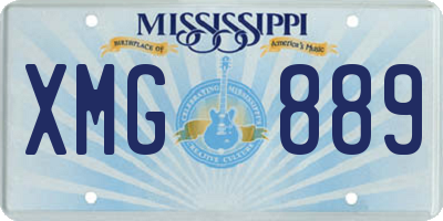 MS license plate XMG889