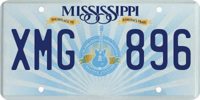 MS license plate XMG896