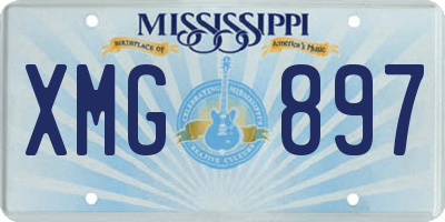 MS license plate XMG897