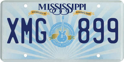 MS license plate XMG899
