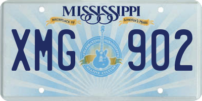MS license plate XMG902
