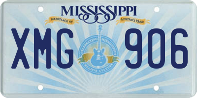 MS license plate XMG906