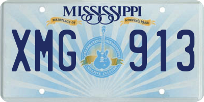 MS license plate XMG913