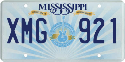 MS license plate XMG921