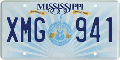 MS license plate XMG941