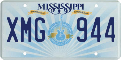 MS license plate XMG944