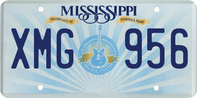MS license plate XMG956