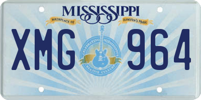 MS license plate XMG964