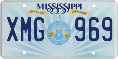 MS license plate XMG969