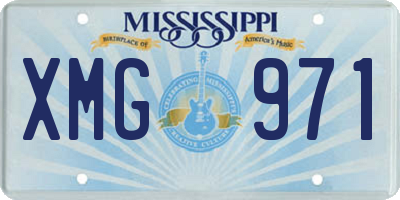 MS license plate XMG971