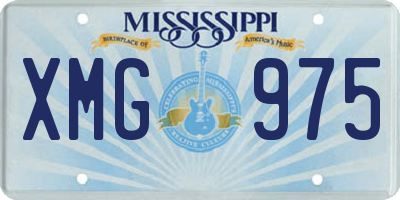 MS license plate XMG975