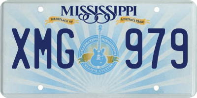 MS license plate XMG979