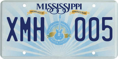 MS license plate XMH005