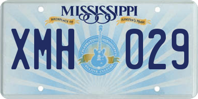 MS license plate XMH029