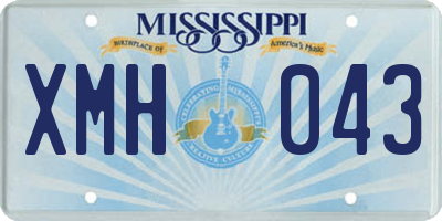 MS license plate XMH043