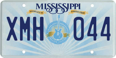 MS license plate XMH044
