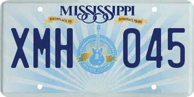 MS license plate XMH045