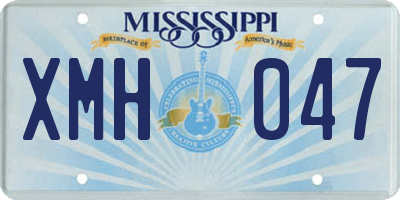 MS license plate XMH047