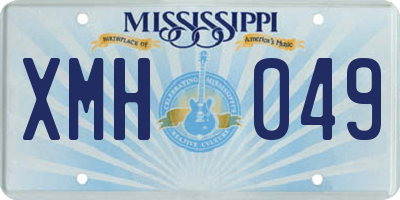 MS license plate XMH049
