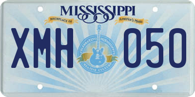 MS license plate XMH050