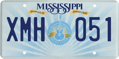 MS license plate XMH051