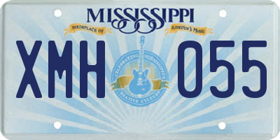 MS license plate XMH055