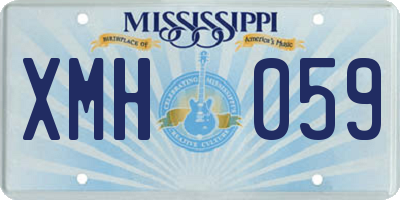 MS license plate XMH059