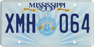 MS license plate XMH064