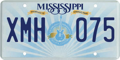 MS license plate XMH075