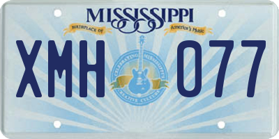 MS license plate XMH077