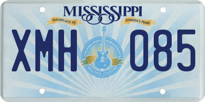 MS license plate XMH085
