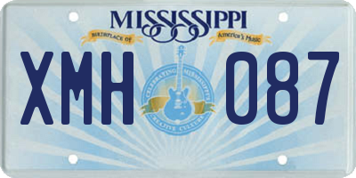 MS license plate XMH087