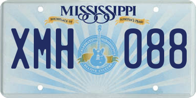 MS license plate XMH088