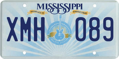 MS license plate XMH089