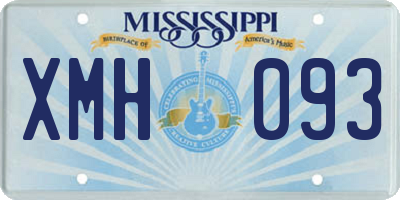 MS license plate XMH093