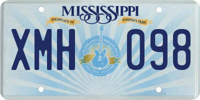 MS license plate XMH098
