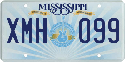 MS license plate XMH099