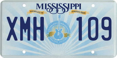 MS license plate XMH109