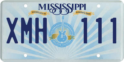 MS license plate XMH111