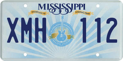 MS license plate XMH112
