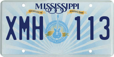 MS license plate XMH113