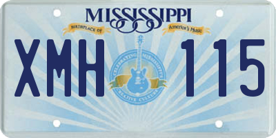 MS license plate XMH115