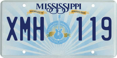MS license plate XMH119