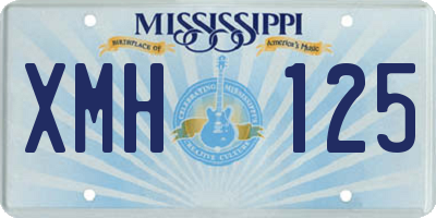 MS license plate XMH125