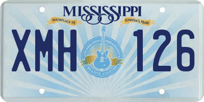 MS license plate XMH126