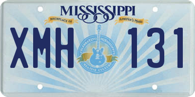 MS license plate XMH131