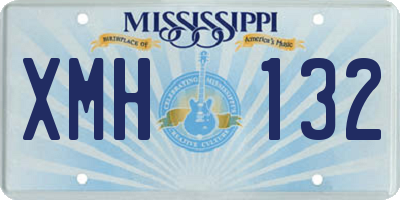 MS license plate XMH132