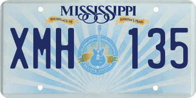 MS license plate XMH135