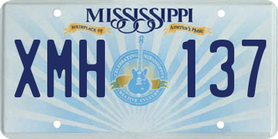 MS license plate XMH137
